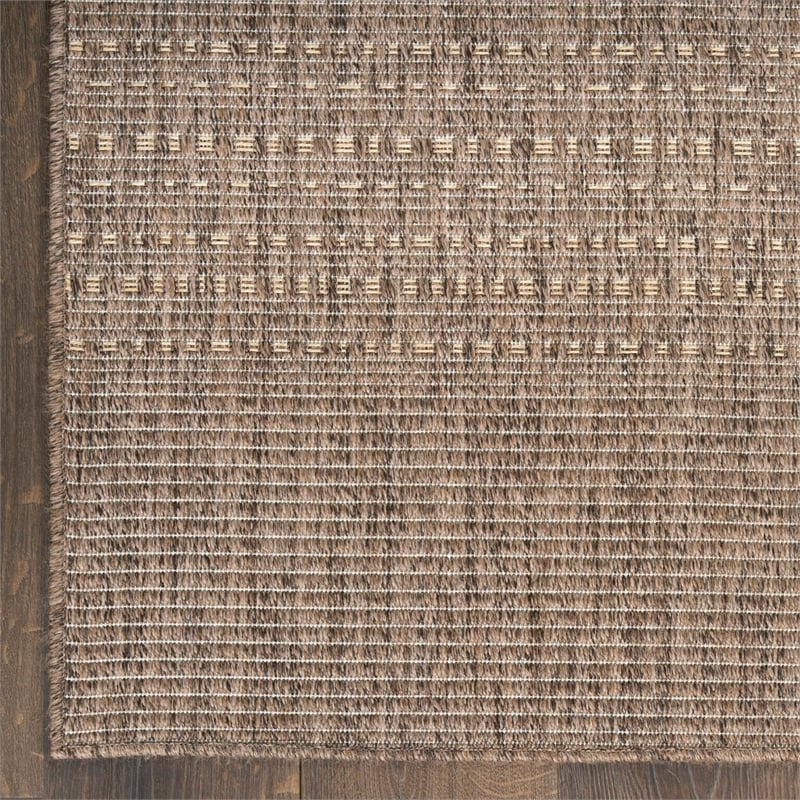 Nourison Home Tulum 8' Runner Fabric Brown Area Rug