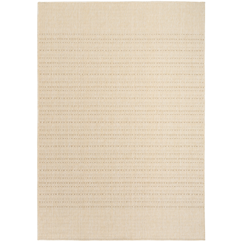 Nourison Home Tulum 6' x 9' Fabric Cream Area Rug