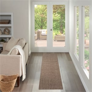 Nourison Home Tulum 8' Runner Fabric Brown Area Rug