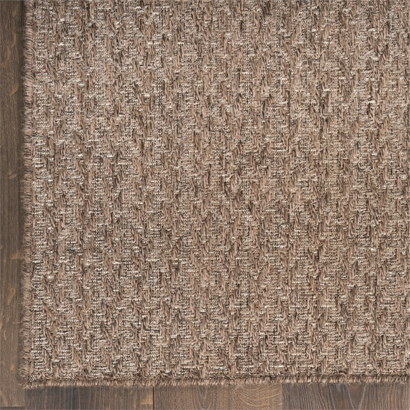Nourison Home Tulum 8' x 10' Fabric Brown Area Rug