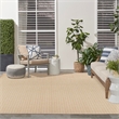 Nourison Home Tulum 8' x 10' Fabric Cream Area Rug