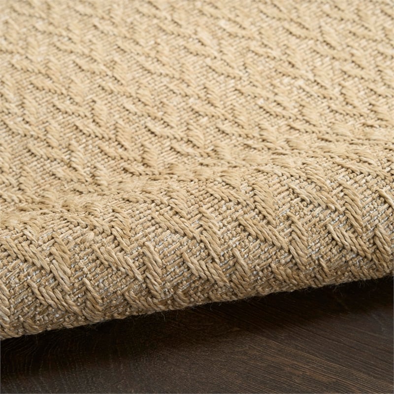Nourison Home Tulum 9' x 12' Fabric Taupe Area Rug
