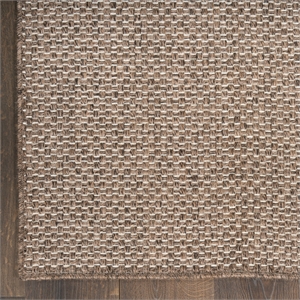 Nourison Home Tulum 9' x 12' Fabric Brown Area Rug