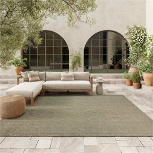 Nourison Home Tulum 9' x 12' Fabric Olive Area Rug