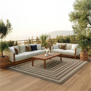 Nourison Home Tulum 6' x 9' Fabric Brown Area Rug