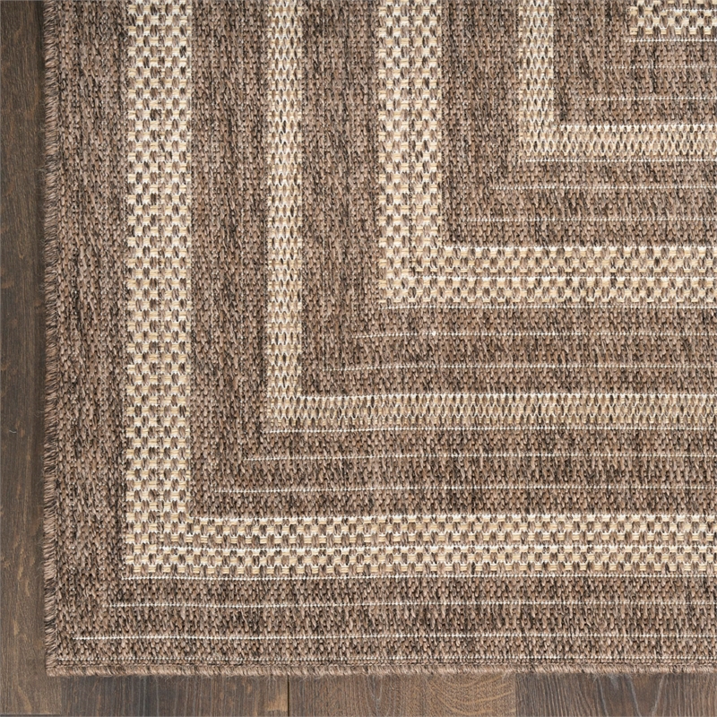 Nourison Home Tulum 8' x 10' Fabric Brown Area Rug