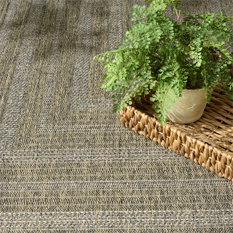 Nourison Home Tulum 8' x 10' Fabric Olive Area Rug
