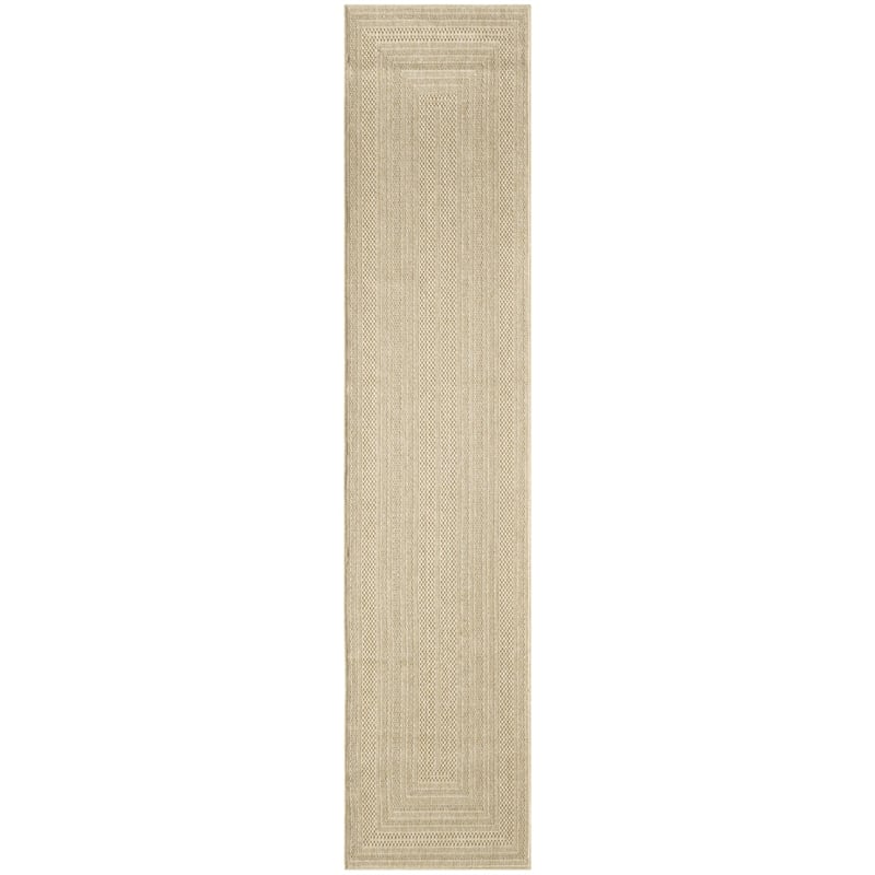 Nourison Home Tulum 8' Runner Fabric Taupe Ivory Area Rug