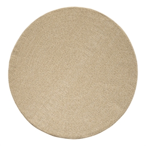 Nourison Home Tulum 8' x Round Fabric Taupe Ivory Area Rug