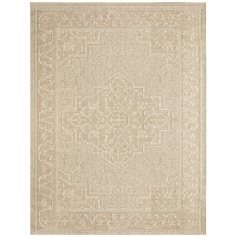 Nourison Home Tulum 8' x 10' Fabric Cream Area Rug