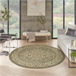 Nourison Home Tulum 8' x Round Fabric Olive Area Rug