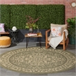 Nourison Home Tulum 8' x Round Fabric Olive Area Rug