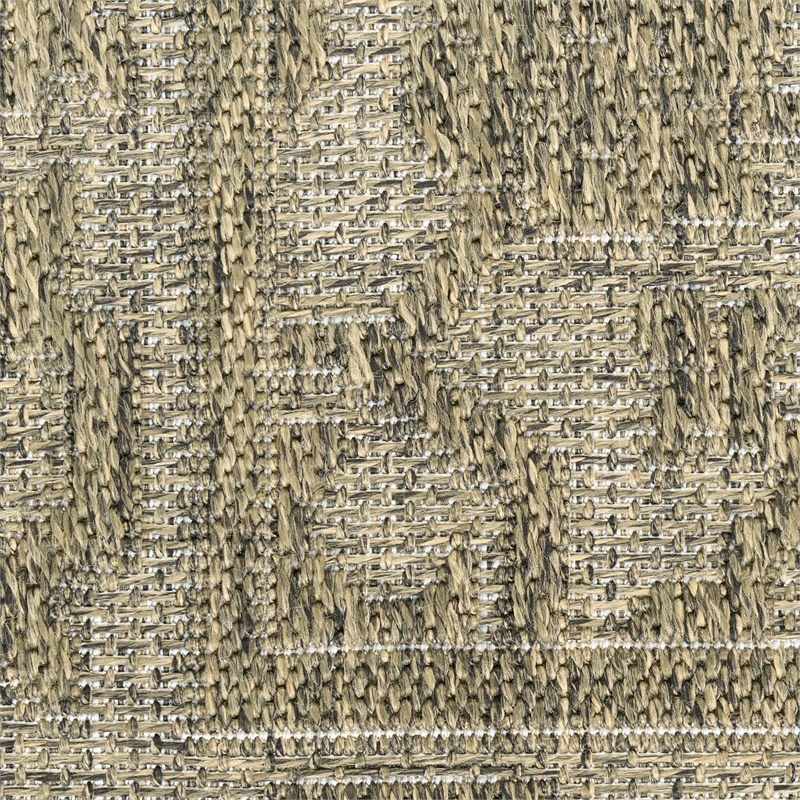 Nourison Home Tulum 8' x Round Fabric Olive Area Rug