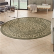 Nourison Home Tulum 8' x Round Fabric Olive Area Rug