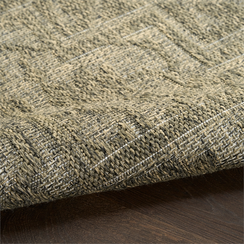 Nourison Home Tulum 8' x 10' Fabric Olive Area Rug