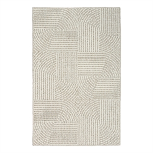 Nourison Home Textured Home 2' x 4' Polyester Beige Ivory Area Rug
