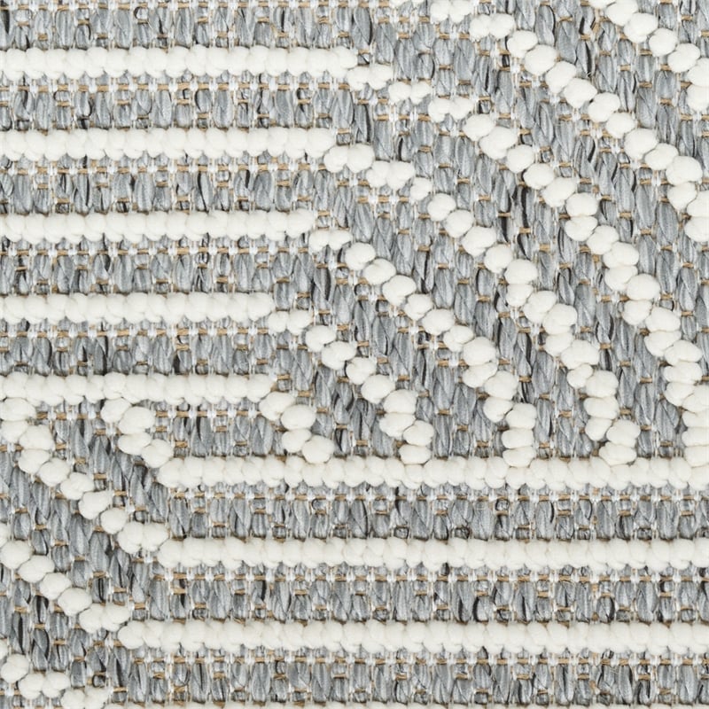Nourison Home Textured Home 2' x 4' Polyester Charcoal Ivory Area Rug