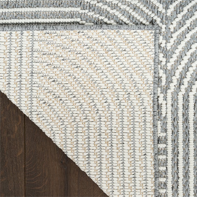 Nourison Home Textured Home 2' x 4' Polyester Charcoal Ivory Area Rug
