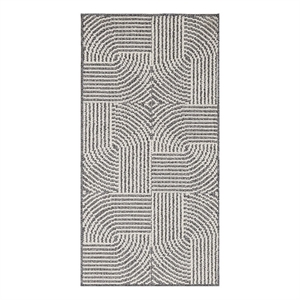 Nourison Home Textured Home 2' x 4' Polyester Charcoal Ivory Area Rug