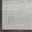Nourison Home Textured Home 8' Runner Polyester Charcoal Ivory Area Rug