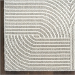Nourison Home Textured Home 2' x 4' Polyester Grey Ivory Area Rug