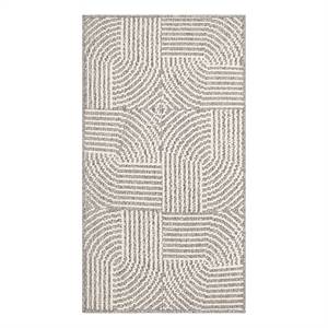 Nourison Home Textured Home 2' x 4' Polyester Grey Ivory Area Rug