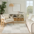 Nourison Home Textured Home 8' Runner Polyester Grey Ivory Area Rug