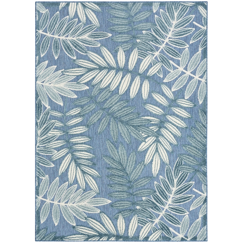 Nourison Home Aloha 4' x 6' Fabric Blue Area Rug
