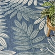 Nourison Home Aloha 4' x 6' Fabric Blue Area Rug