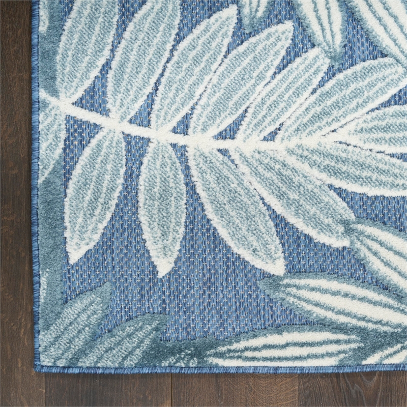 Nourison Home Aloha 4' x 6' Fabric Blue Area Rug