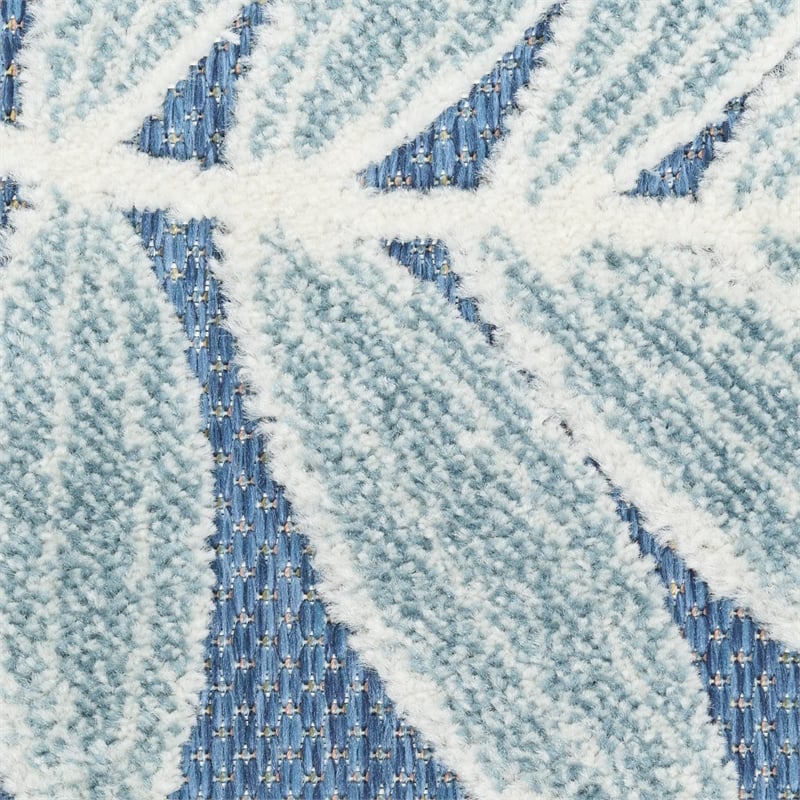Nourison Home Aloha 4' x 6' Fabric Blue Area Rug