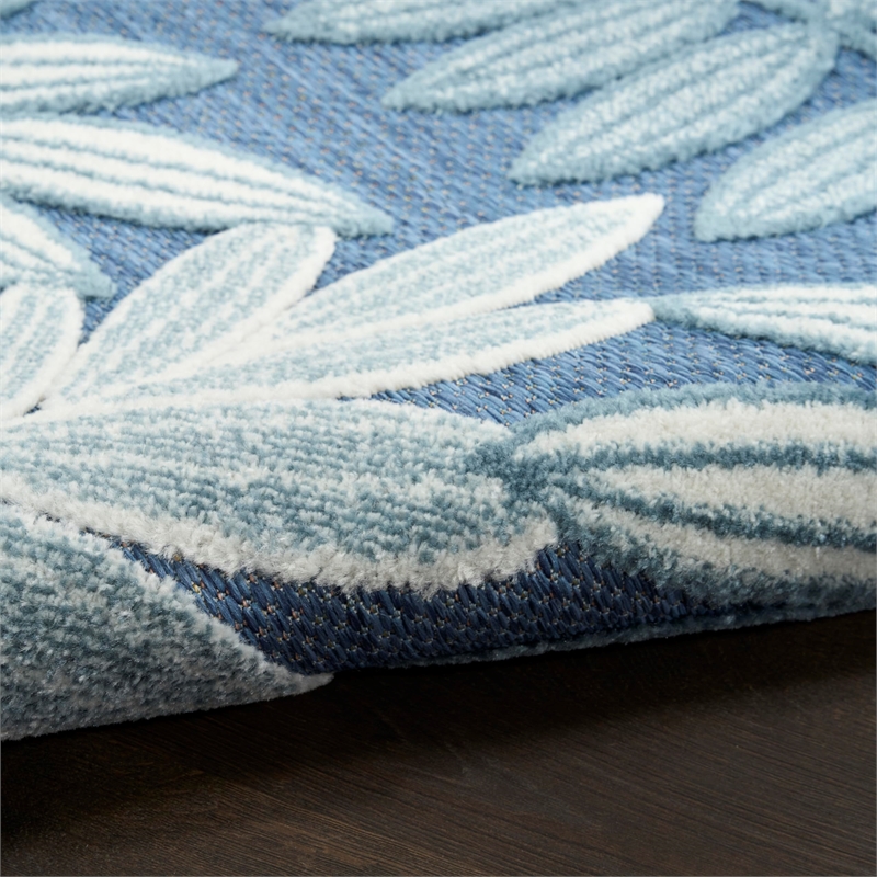 Nourison Home Aloha 4' x 6' Fabric Blue Area Rug