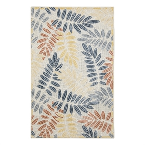Nourison Home Aloha 3' x 4' Fabric Ivory Blue Area Rug