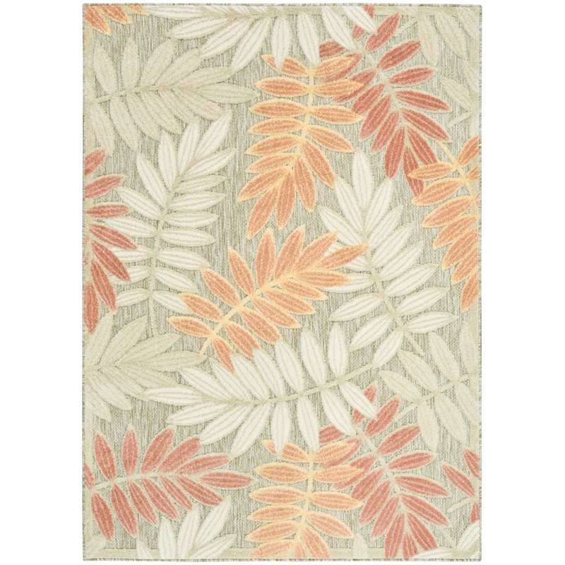 Nourison Home Aloha 4' x 6' Fabric Sage Rose Area Rug