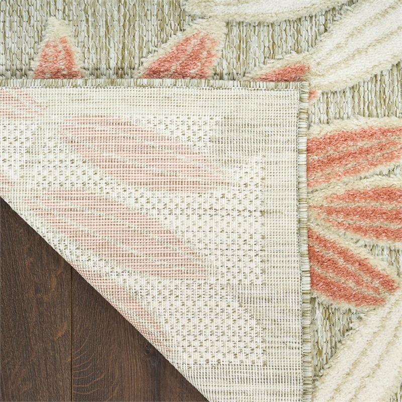 Nourison Home Aloha 4' x 6' Fabric Sage Rose Area Rug