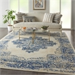 Nourison Home Grafix 9' x 12' Fabric White Area Rug