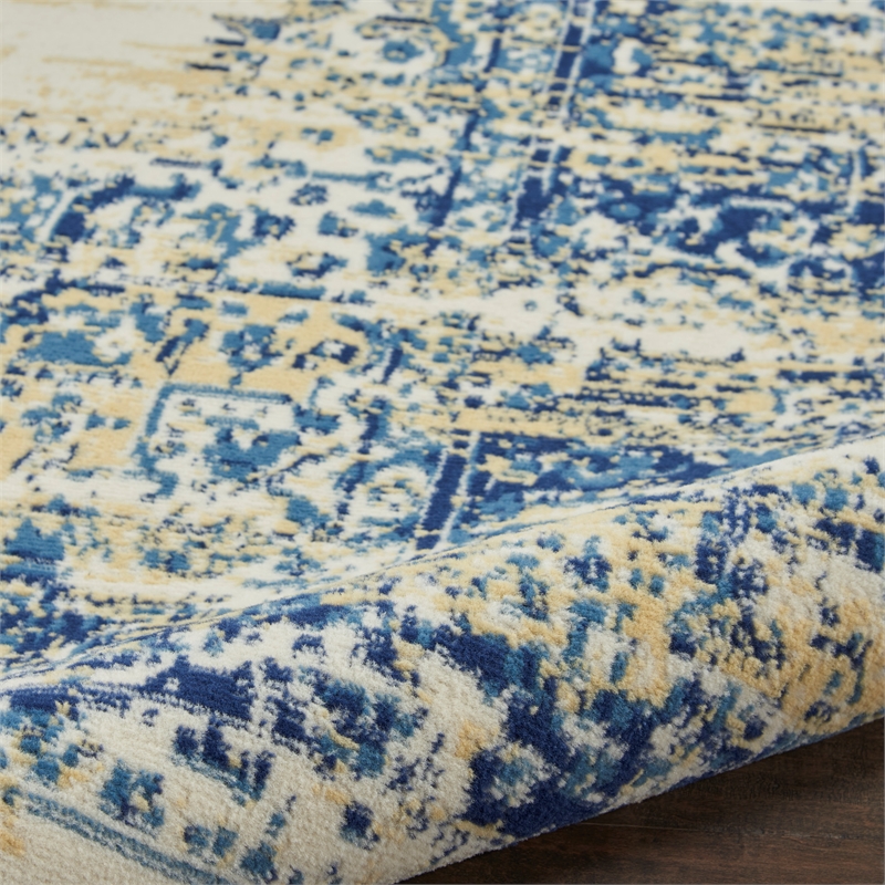 Nourison Home Grafix 9' x 12' Fabric White Area Rug