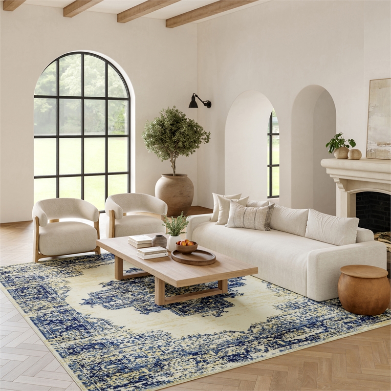 Nourison Home Grafix 9' x 12' Fabric White Area Rug