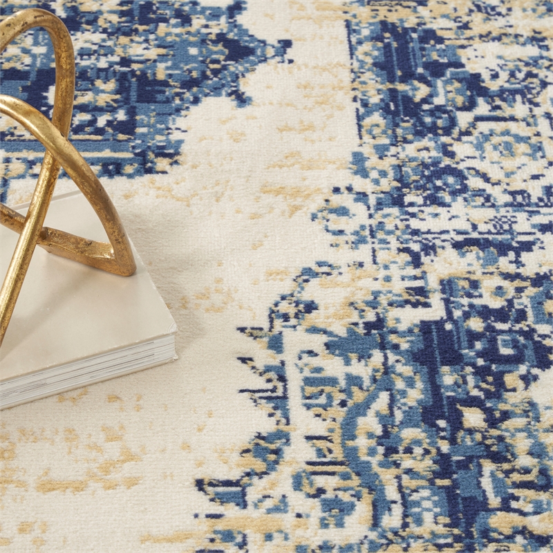 Nourison Home Grafix 9' x 12' Fabric White Area Rug