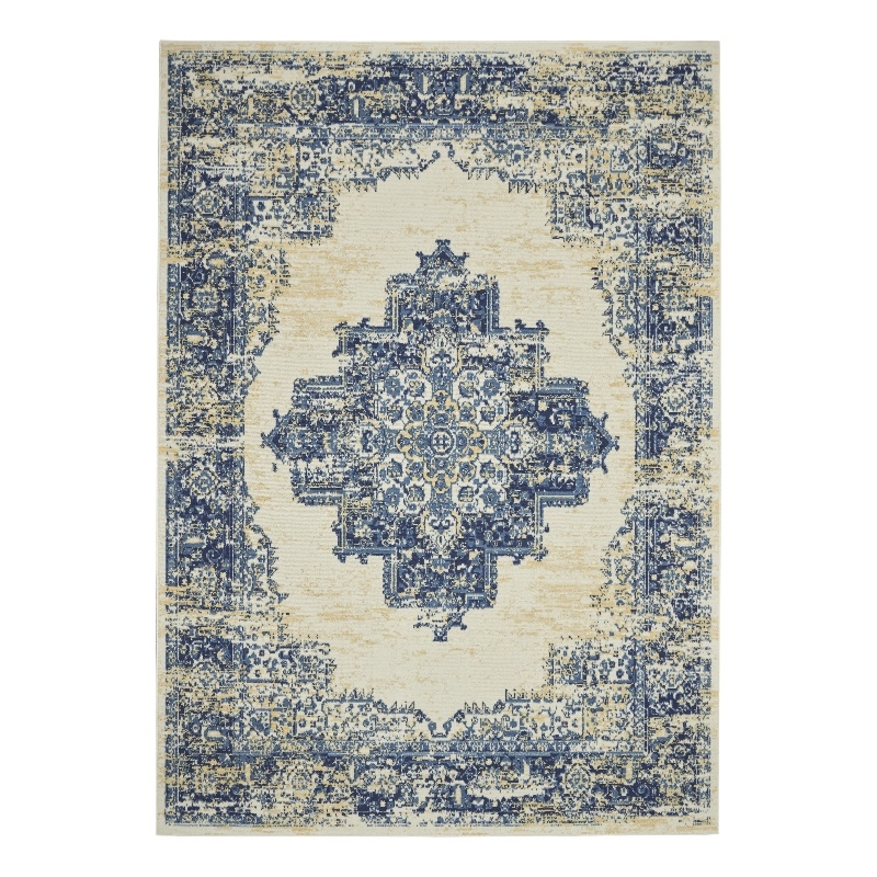 Nourison Home Grafix 9' x 12' Fabric White Area Rug