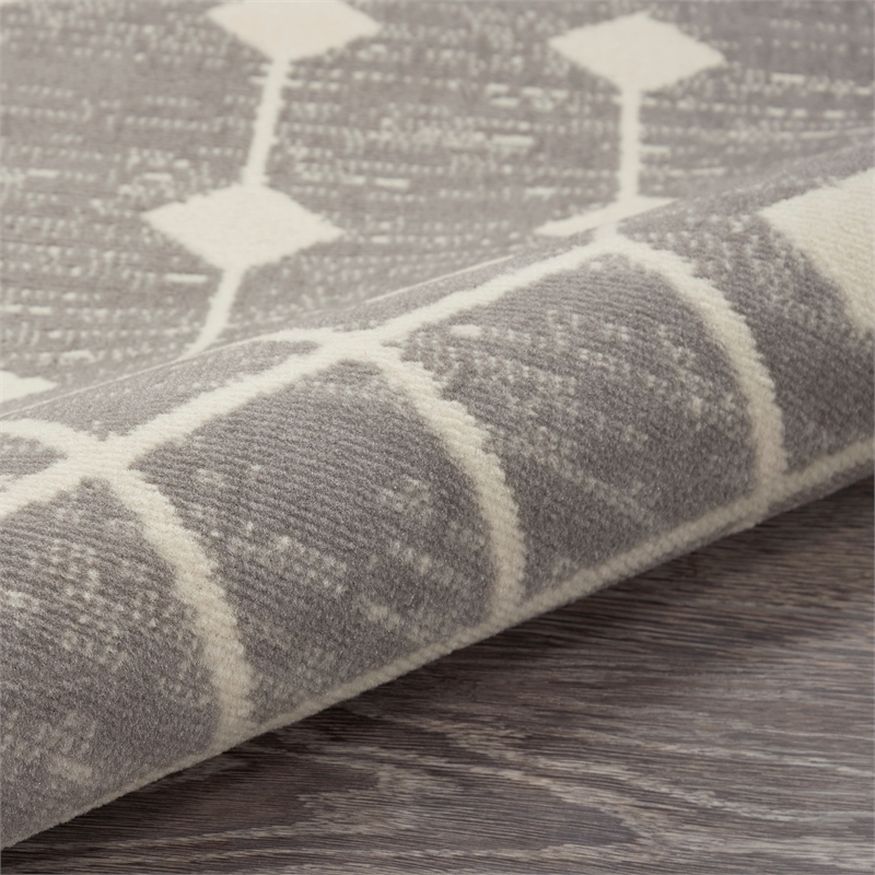 Nourison Home Grafix 9'x12' Fabric Grey Area Rug