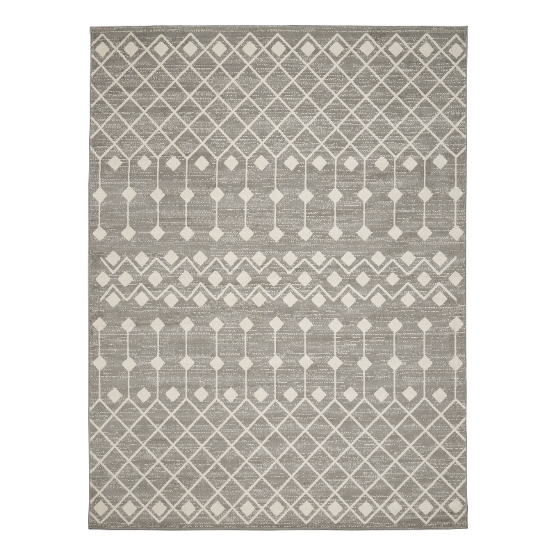 Nourison Home Grafix 9'x12' Fabric Grey Area Rug