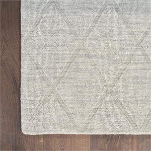 Nourison Home Wool Haven 8' x 10' Wool Grey Area Rug