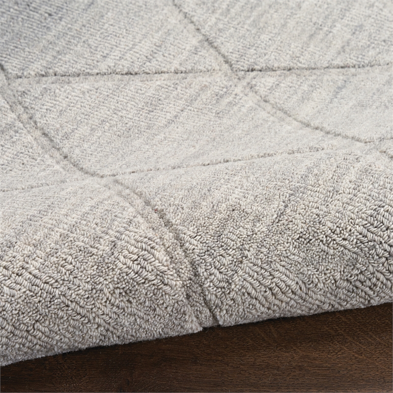 Nourison Home Wool Haven 8' x 10' Wool Grey Area Rug