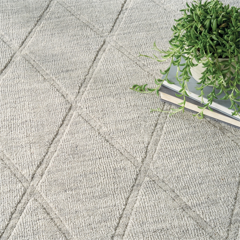 Nourison Home Wool Haven 8' x 10' Wool Grey Area Rug