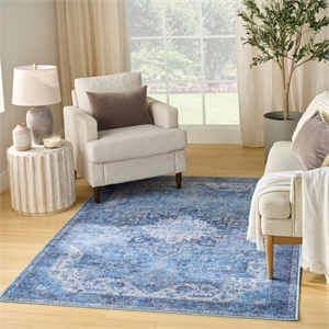 Nourison Home Nourison Washables 6' x 9' PolyesterBlue Area Rug