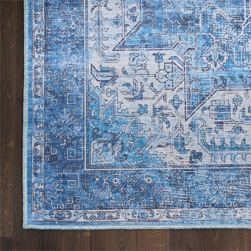 Nourison Home Nourison Washables 6' x 9' PolyesterBlue Area Rug