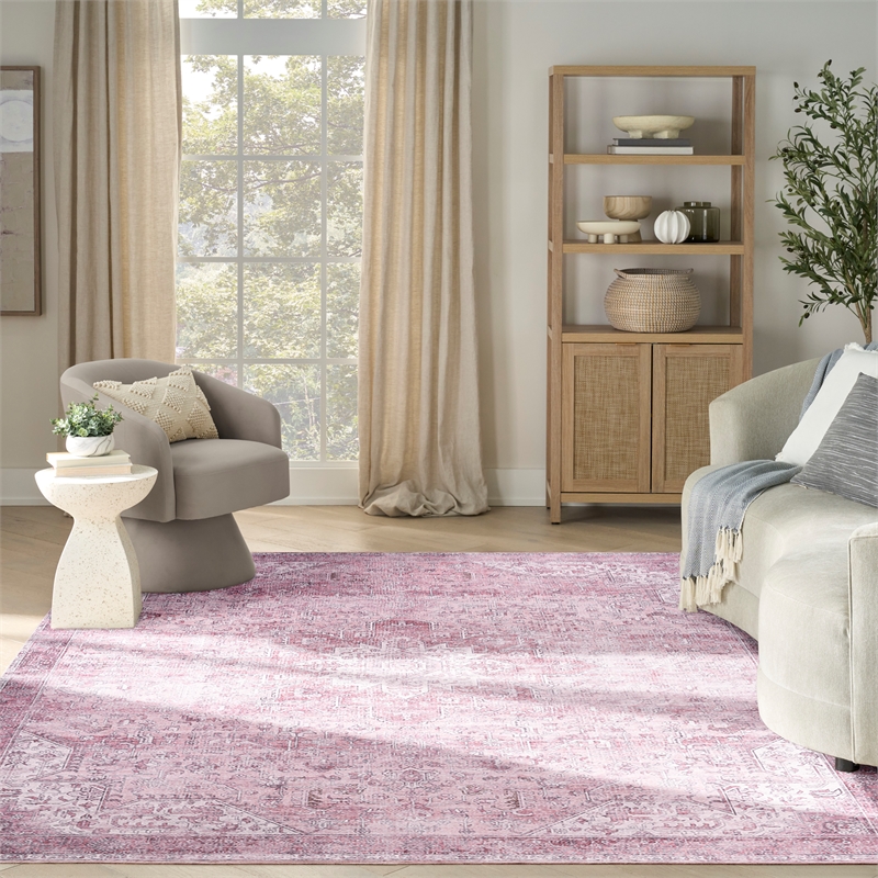 Nourison Home Nourison Washables 8' x 10' Polyester Pink Area Rug