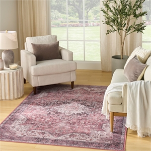 Nourison Home Nourison Washables 6' x 9' PolyesterRed Area Rug