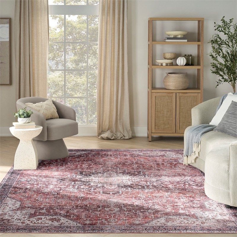 Nourison Home Nourison Washables 8' x 10' Polyester Red Area Rug